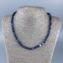 Sodalite natural stone necklace with smooth beads, 6 mm diameter, 48 cm length