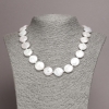 Necklace of natural Baroque pearls, diameter 16×5 mm (±), length 45 cm+