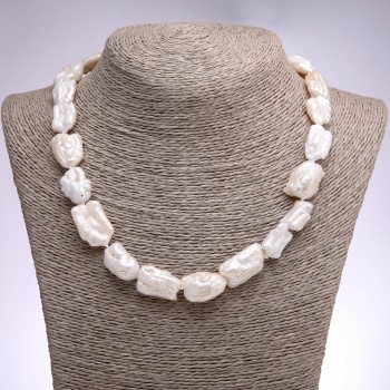 Baroque White Freshwater Pearl Necklace