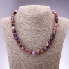 Natural ametrine necklace with smooth beads, diameter 10 mm (±), length 45 cm