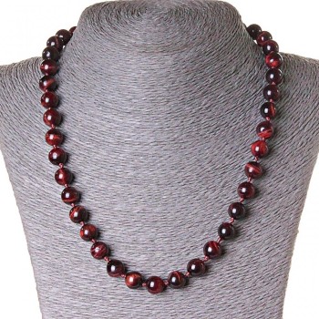Bull's Eye Necklace (Buffalo Eye), 10 mm beads, 45 cm length