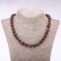 Bull's-Eye Bead Necklace, faceted, 7–12 mm bead diameter, 48 cm length