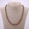 Tiger's Eye Necklace, Smooth Beads, 6 mm Diameter, 48 cm Length