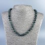 Necklace with Ocean Jasper, natural stone, smooth round beads, 8.5 mm diameter, 50 cm length