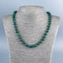 Azurite necklace with smooth beads, 8mm diameter, 48cm length +