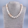 Selenite Necklace (Acrylic) Smooth Beads, 10 mm Diameter, 50 cm Length