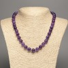 Sugilite Necklace with Smooth Beads, 10 mm diameter, 48 cm length