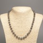 Labradorite natural stone necklace with a faceted bead, 8 mm diameter, 50 cm length