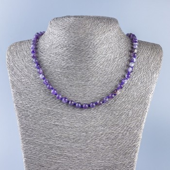 Natural Amethyst Bead Necklace