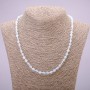 Necklace Opalite Moonstone (synthetic) smooth bead, 6mm diameter, 48cm length
