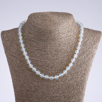 Moonstone Necklace with 8 mm Faceted Beads