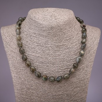 Labradorite Necklace, Faceted, 10x14 mm, 48 cm long