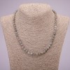 Natural Labradorite Necklace with Smooth Beads, 6 mm Diameter, 45 cm Length