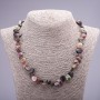 Faceted Tourmaline Natural Stone Necklace, Butterfly Shape, 7-12 mm, 46 cm length