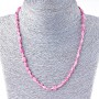 Pink Tourmaline Necklace, "haltivka" 5-8 mm (+- 4), length 48 cm