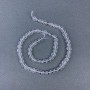 Beads of rock crystal natural stone, faceted cube on thread, diameter 6x6 mm ±, length 39 cm+