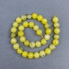 Yellow Turquoise Beads - Smooth Round Bead, 10 mm Diameter ±, On Cord, 38 cm Length ±