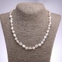 Baroque freshwater pearl necklace, white, 8± mm diameter, 50 cm length