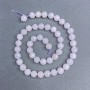 White Quartz Beads - Natural Stone Faceted Bead, 8 mm Diameter ± on Thread, Length 38 cm+