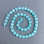 Larimar Beads, Natural Stone, Smooth Round Beads, Diameter 8.5 mm ±, on a Thread, Length 38 cm+