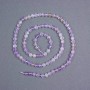 Amethyst Beads, Natural Stone, Faceted Round Beads, Diameter approx. 4 mm, On Thread, Length 39 cm
