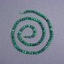 Malachite Beads, Natural Stone, Faceted Round Bead, 4 mm ±, On Thread, Length 40 cm+