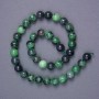 Zoisite Beads, Natural Stone, Smooth Round Bead, Diameter 10.5 mm ± on a thread, Length 39 cm ±