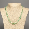Necklace with natural chrysoprase tumbled beads, diameter 6x7 mm, length 48 cm +