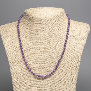 Necklace with natural fosfosiderite gemstone, faceted cubes 4×4 mm, length 48 cm +