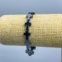 Hematite Cross Bracelet, diameter 14x10 mm +-, length 18 cm (stretch)