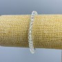 Bracelet of Czech Crystal, white transparent, faceted rondelles, diameter 6x5 mm, length 18 cm (stretch)
