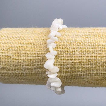 Adularite Chip Bracelet, 7×3 mm diameter, 18 cm length (stretch)