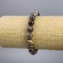 Sunstone Bracelet with Natural Stone, Smooth Bead, 10 mm Diameter, 18 cm Length, Stretch