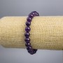 Sugilite bracelet (synthetic) smooth bead, diameter about 8 mm, length 18 cm stretch