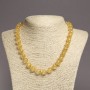Citrine Necklace - Smooth Bead, 10(±)mm diameter, 45 cm+ length
