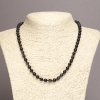 Sun Obsidian Necklace with smooth beads, 6 mm diameter, 45 cm long