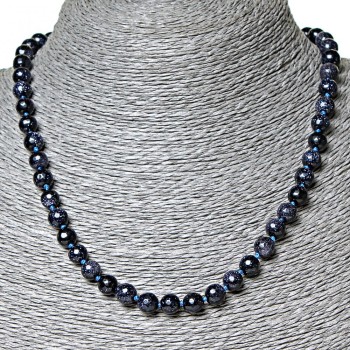 Necklace 'Blue Sand Night of Cairo' 45cm