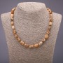 Beaded Necklace of Natural Jasper – Landscape, Tumbled, 8×10 mm Diameter (+/-), 48 cm Length
