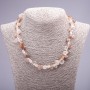 Caramel Rutilated Quartz Necklace with Faceted 'Butterfly' Beads, diameter 8-10 mm, length 46 cm