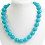 Blue Turquoise Bead Necklace, 16mm Beads, 48 cm Length