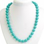 Green Turquoise Beads with Veining, 12mm, 46 cm