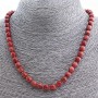 Aventurine Bead Necklace (Synthetic) 'Golden Sand', 8mm Faceted Beads, 48 cm Long
