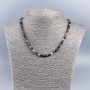 Necklace made from natural tourmaline, faceted cube beads, 5 mm diameter +-, length 48 cm+-