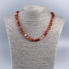 Necklace of natural Sardonyx stone, faceted cube beads, diameter 7 mm, length 48 cm
