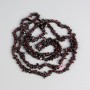 Garnet granule beads on thread, 6x3 mm diameter, length 84 cm