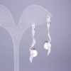 Xuping Rhodium-plated Earrings with White Crystals and Majorca Pearls 44x10 mm+