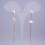 Xuping 18K Gold Plated Long Stud Earrings, approximately 70 mm in length, with white crystals: Moon, Stars, and Planets