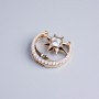 Xuping Pendant 18K Gold Plating Star and Moon with White Crystals, Diameter 20mm+