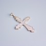 Xuping Pendant 18K Gold Plated Cross with White Crystals