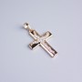 Xuping Pendant 18K Gold Plating Cross with White Crystals